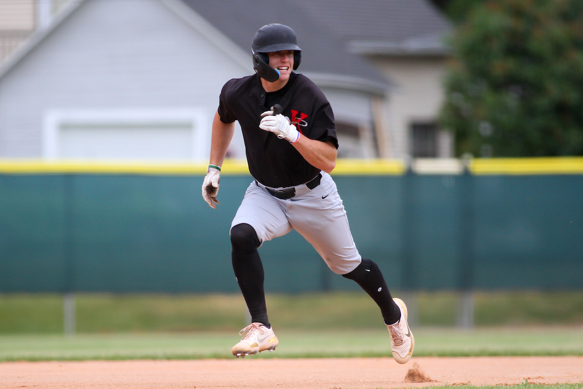 Kenosha Kings right fielder Shawn Rigsby (6) during a game against the Green Bay Blue Ribbons on June 10, 2023 at Wildwood Baseball Park in Sheboygan, Wisconsin. (Brad Krause/Krause Sports Photography)