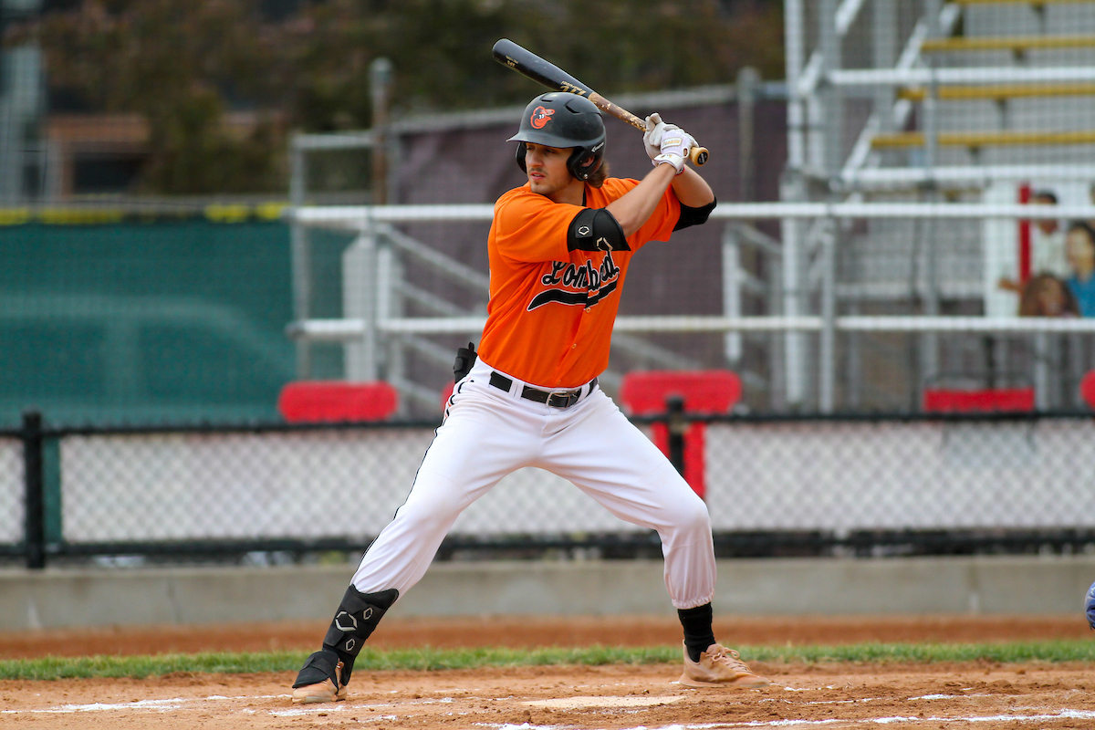 Lombard Orioles shortstop David Marshall (10) during a game against the Green Bay Blue Ribbons on June 11, 2023 at Wildwood Baseball Park in Sheboygan, Wisconsin. (Brad Krause/Krause Sports Photography)