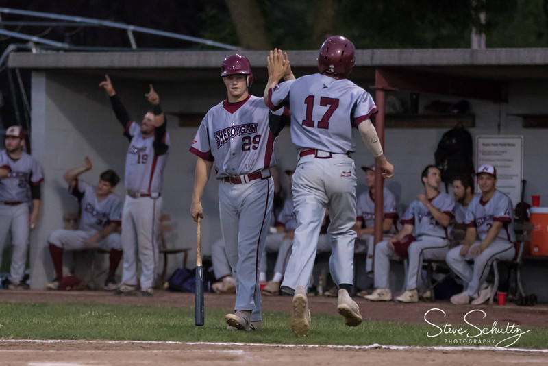 Images from Game 1 of the NEWBL Round Robin Invitational Tournament between the Menasha Macs and the Sheboygan A's at Koslo Park on August 6, 2019.